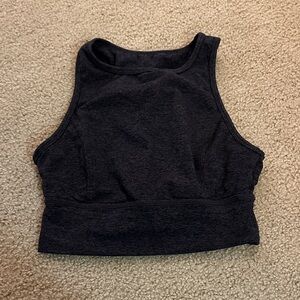 Black Sleeveless Crop Top